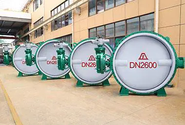 图 1:永联阀门研发创新实力——已成功开发大口径2400mm/2600mm新型高性能衬氟蝶阀与二道新密封平衡式控制阀(图片源自永联阀门官网 www.yonglian.com.cn)
